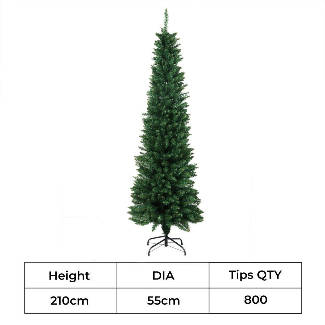 7ft 2.1m 800 Tips Pencil Christmas Tree