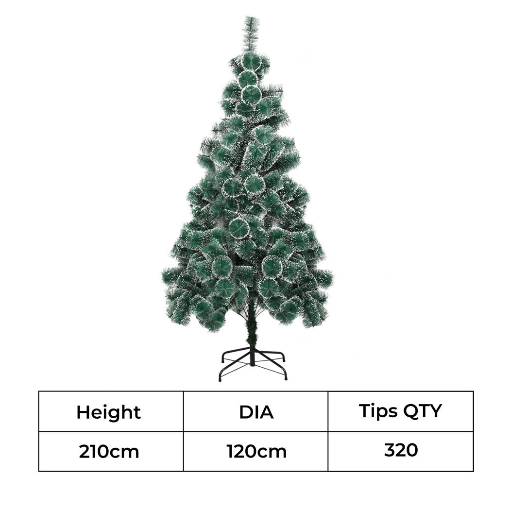 7ft 2.1m 320 Tips Full Pine Needle Christmas Tree