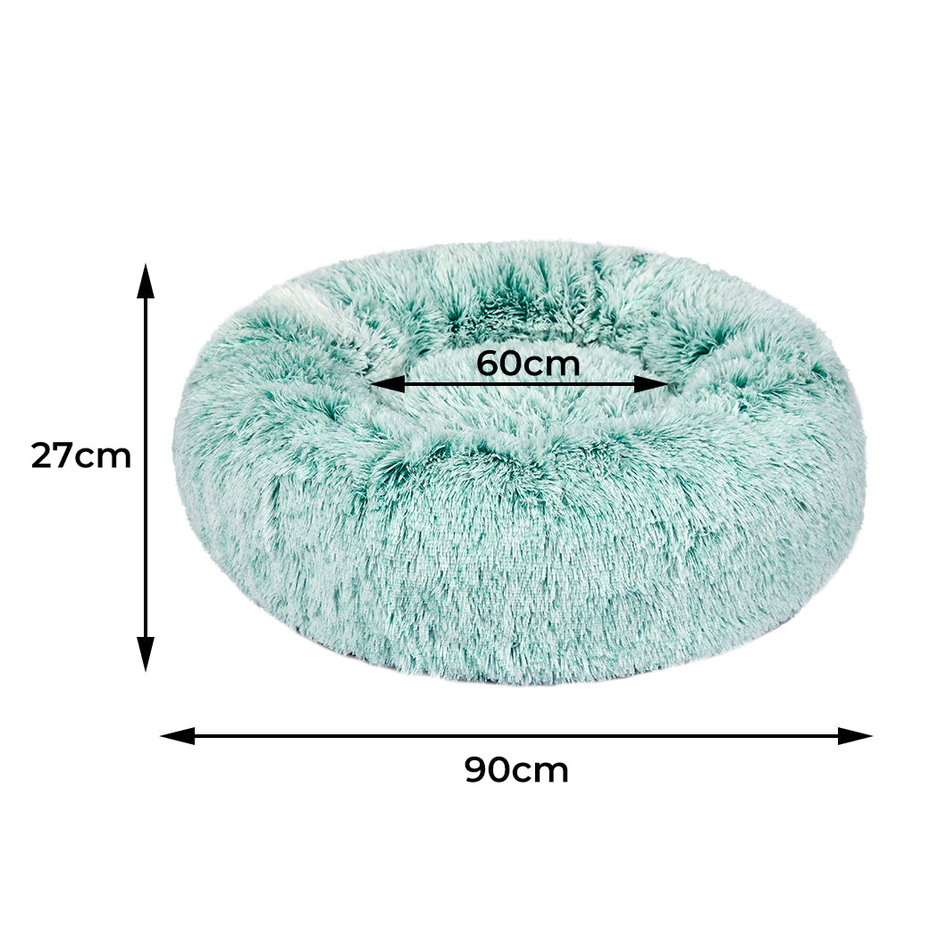 LARGE Dog Beds Pet Donut Nest Calming - Teal