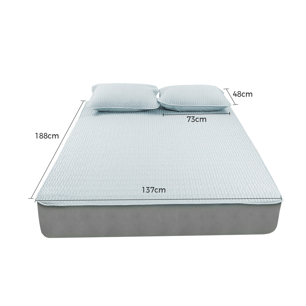 Double Dreamz Latex Cooling Bed Sheet Set Fitted 3pcs