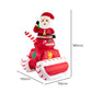 Santa Claus Tank 1.8M Christmas Inflatable Santa Claus Tank Xmas Decor LED Lights Outdoor