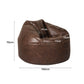 Bean Bag Chair Cover PU Indoor Home Game Lounger Seat Lazy Sofa Large - Brown
