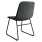Cressida Set of 2 Dining Chairs Kitchen Table Chair Lounge Room Retro Padded Seat PU - Black