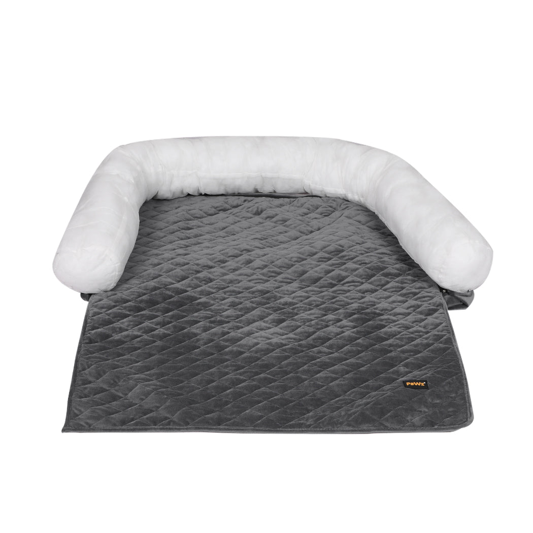 Kids Pet Protector Sofa Cover Dog Cat Waterproof Couch Cushion Slipcovers - Grey Large