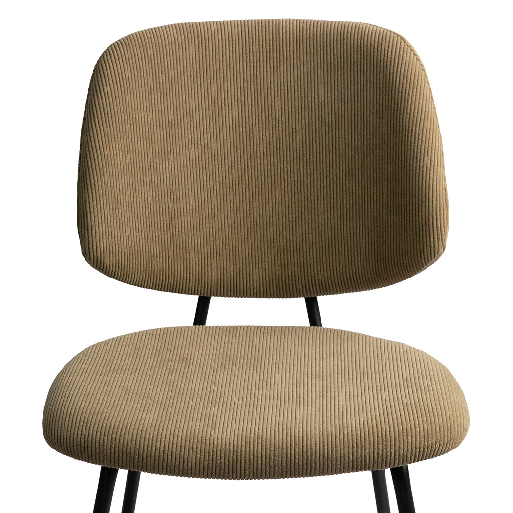 Aimee Set of 4 Dining Chairs Padded Seat - Khaki