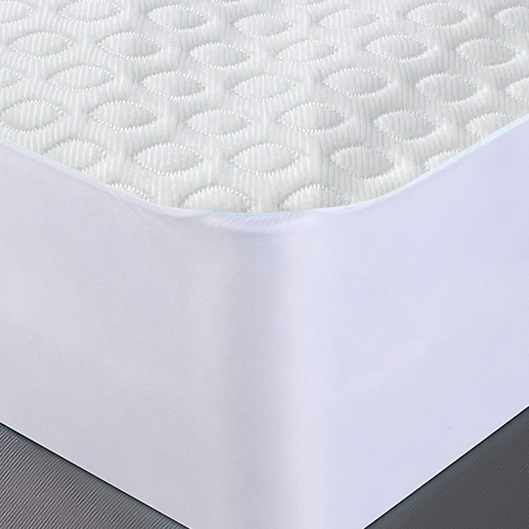 SUPER KING Mattress Protector Polyester - White