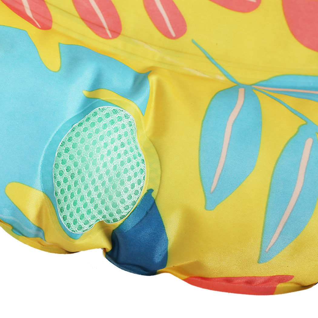 LARGE Dog Beds Pet Cool Gel Mat Bolster - Yellow