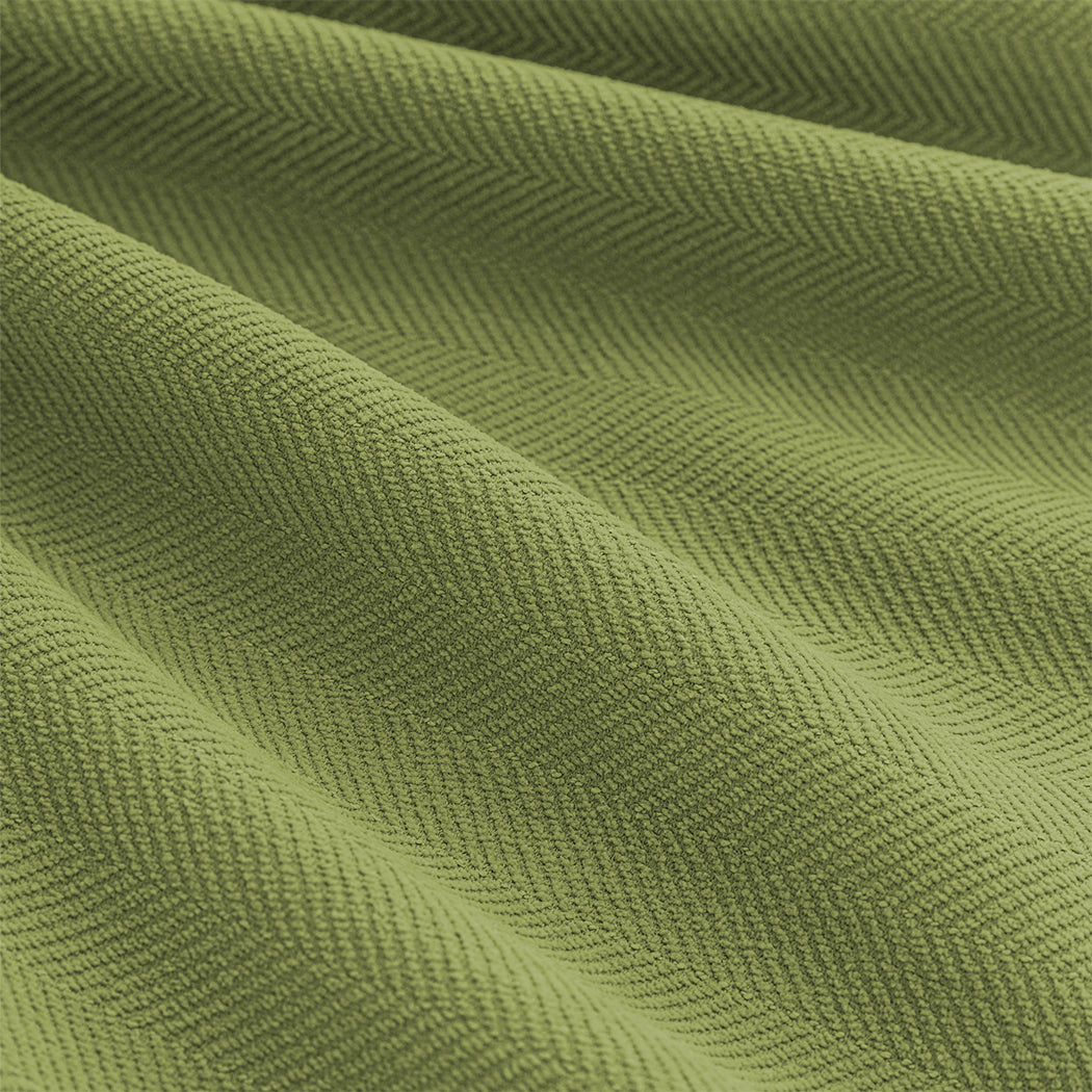 Set of 2 180x250 Blockout Curtains Chenille - Green