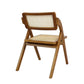 Abigail Set of 2 Foldable Rattan Dining Chairs - Walnut