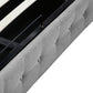 Syke Gas Lift Bed Frame Fabric Base with Storage - Grey Queen