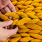 Whimsy Weighted Soft Blanket Knitted Chunky Bulky Knit 3KG - Yellow