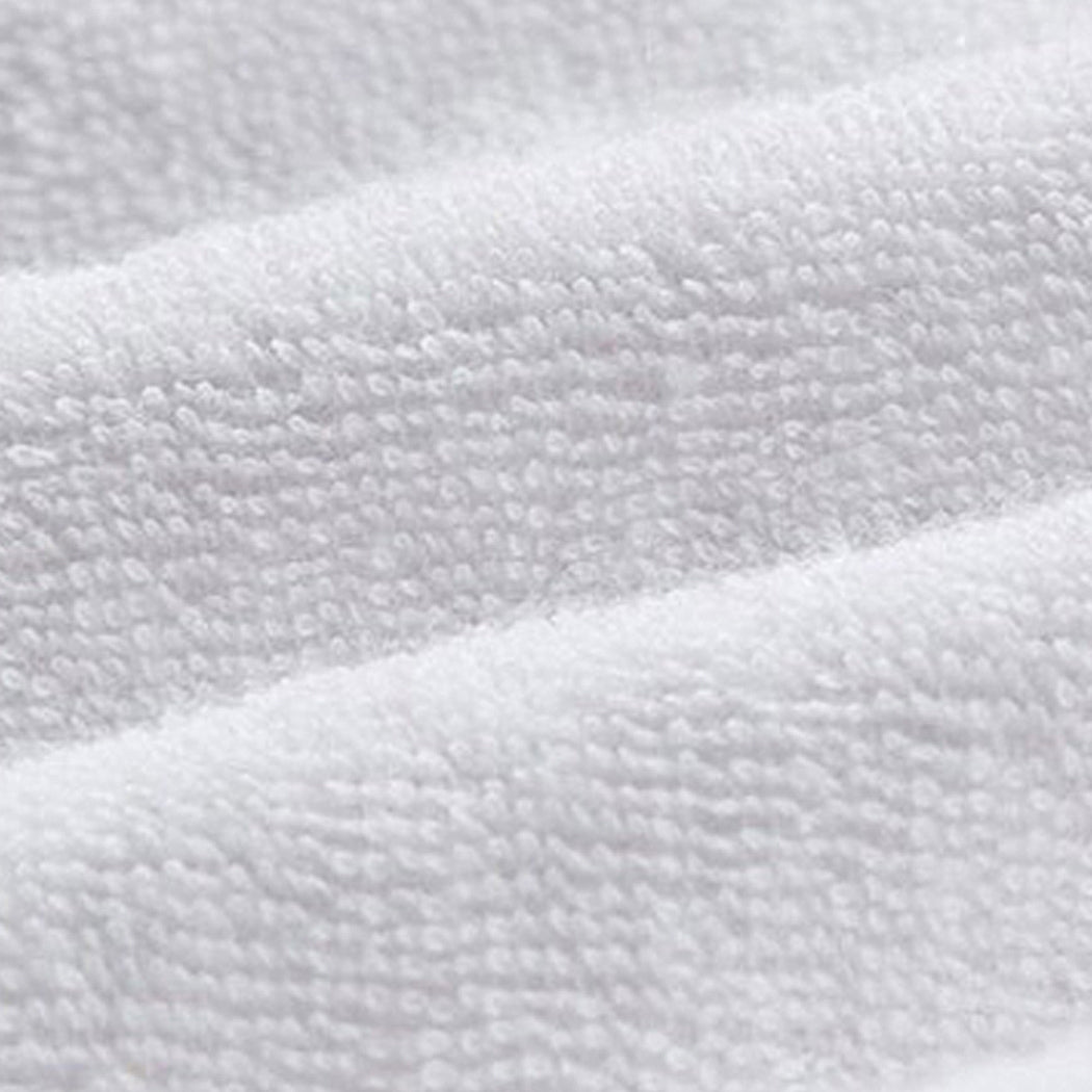 SINGLE Terry Cotton Fully Fitted Waterproof - White