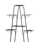 Outdoor Indoor Metal Plant Stand Flower Pots Rack Garden Corner Shelf