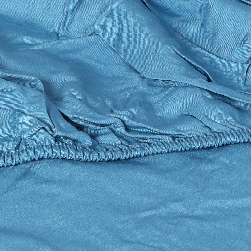 King Dreamz 4pcs Size 100% Bamboo Bed Sheet Set Blue
