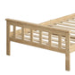 Paula Solid Pinewood Wooden Bed Frame no Drawers - Natural King Single