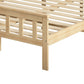 Mia Wooden Bed Frame Base Solid Timber Pine Wood Natural - Queen