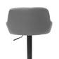 Set of 2 Tours Bar Stools Stool Kitchen Chairs Swivel PU Barstools Industrial Vintage - Grey