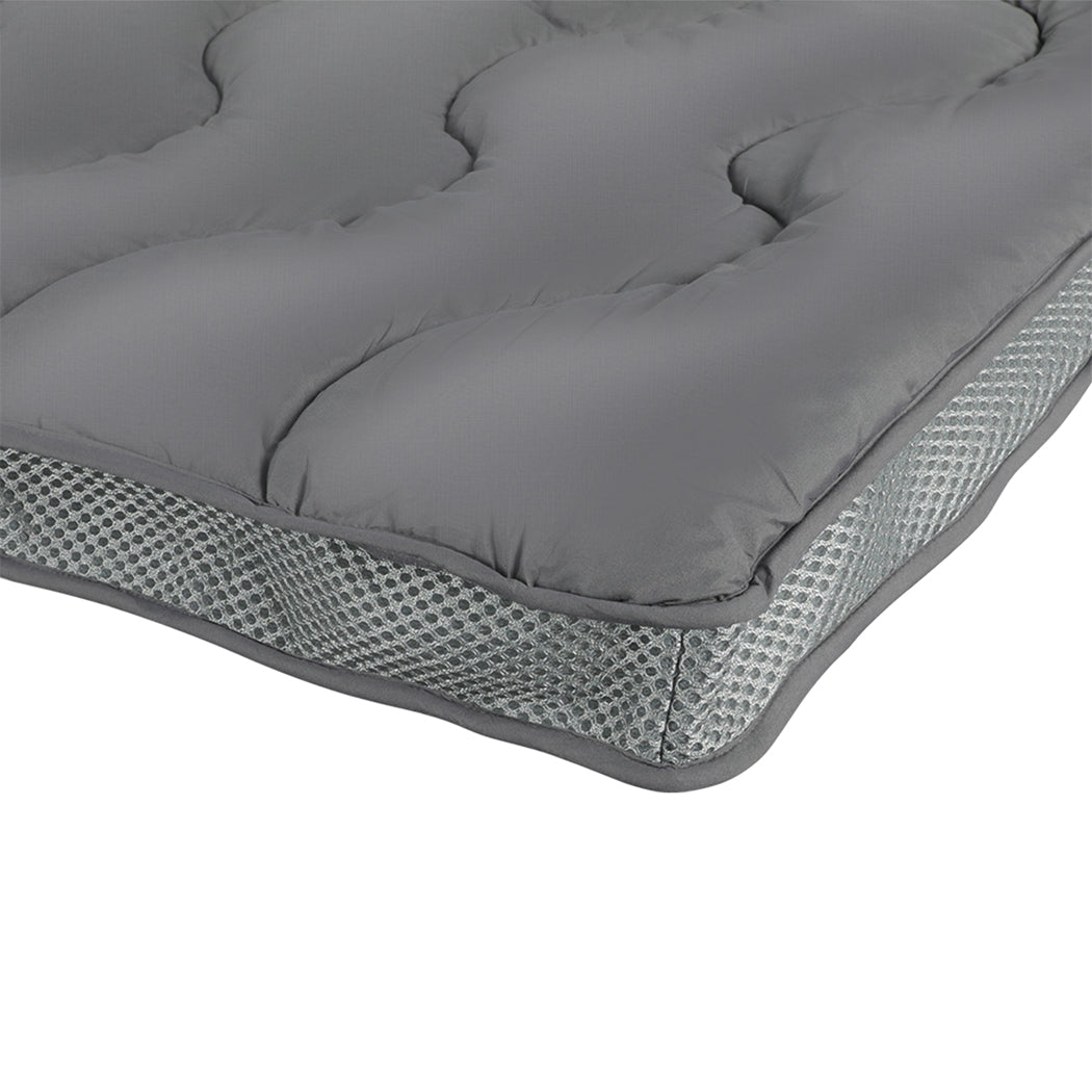 DOUBLE Pillowtop Mattress Topper Protector - Charcoal