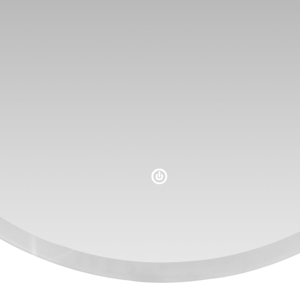 LED Wall Mirror Round Anti-fog Bathroom Mirrors Makeup Light Decor 80cm