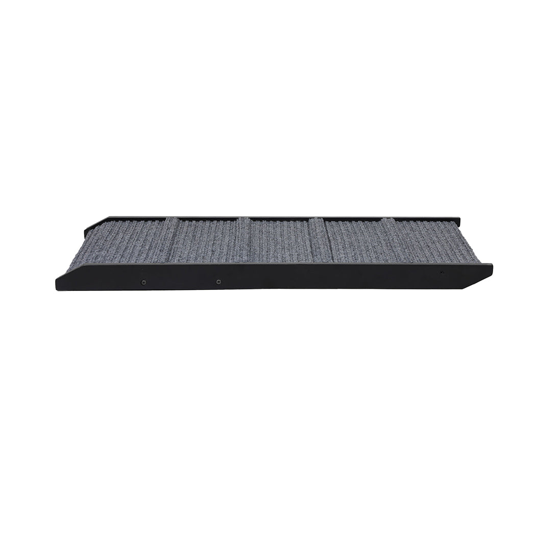 Adjustable Dog Ramp Height Stair For Bed Sofa Cat Dogs Folding Portable - Black