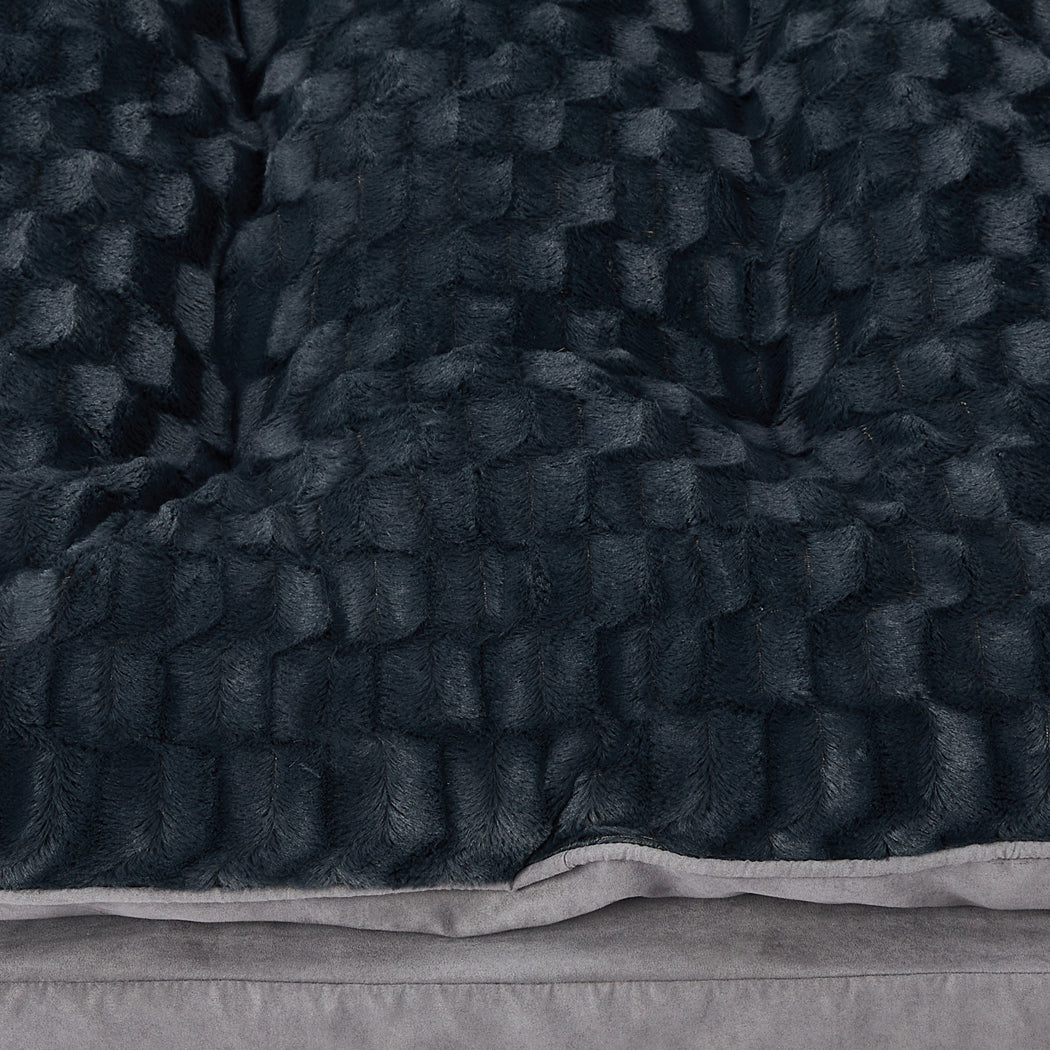XLarge Dog Beds Calming Warm Soft Plush Comfy - Grey
