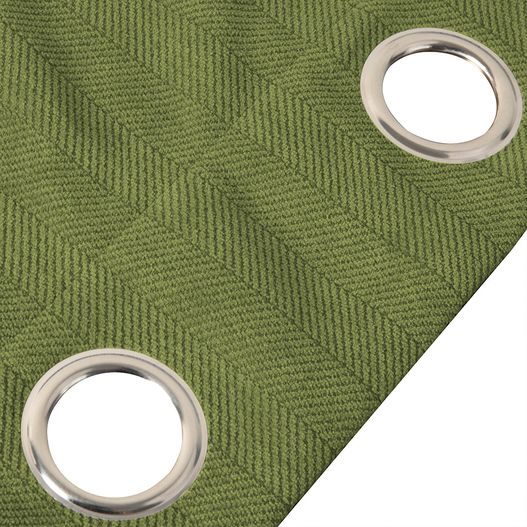 Set of 2 180x250 Blockout Curtains Chenille - Green