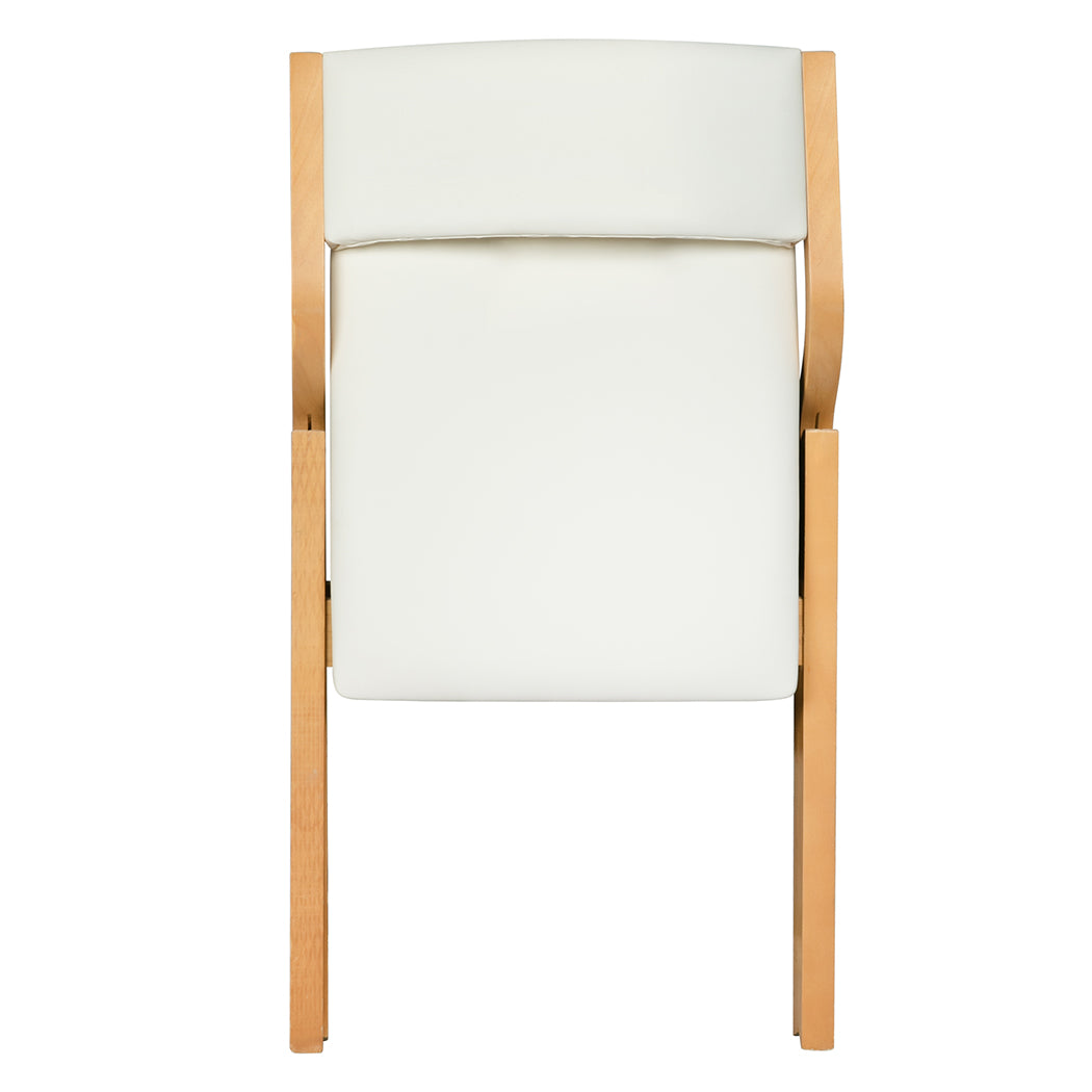 Romilly Set of 2 Dining Chairs Foldable PU - Beige