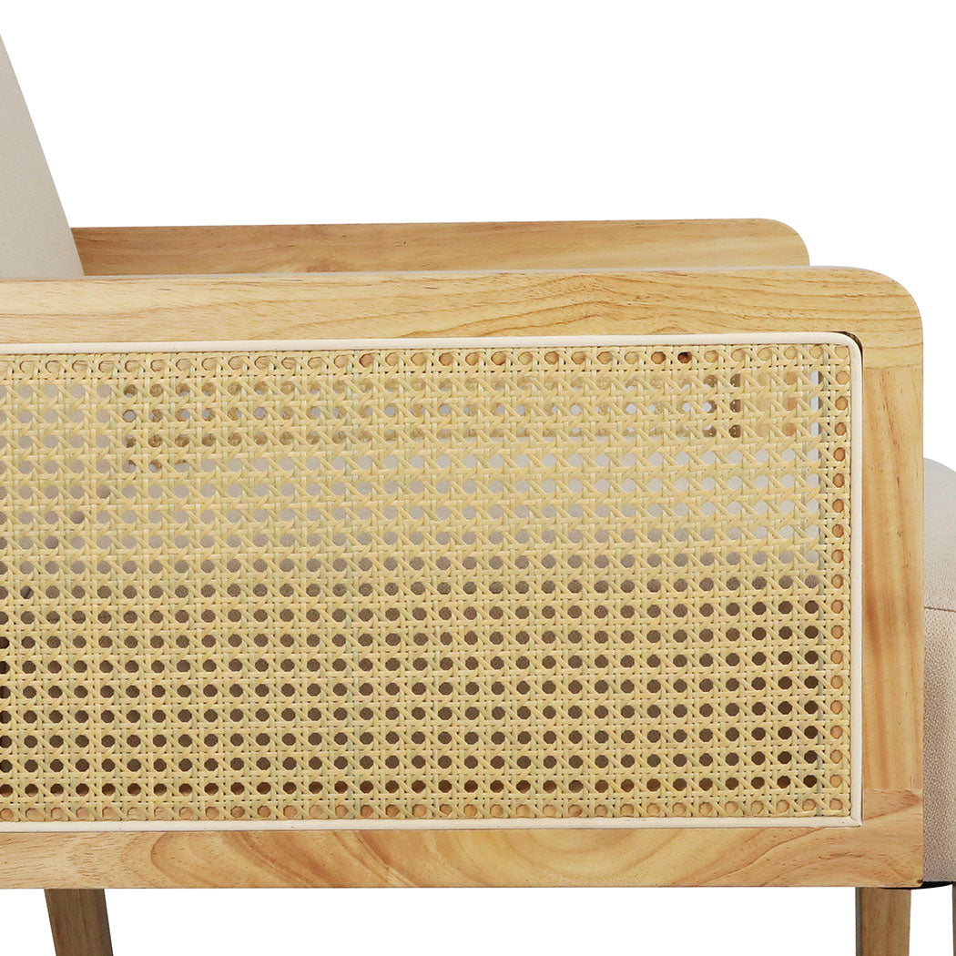 Rattan Lounge Armchair - Natural