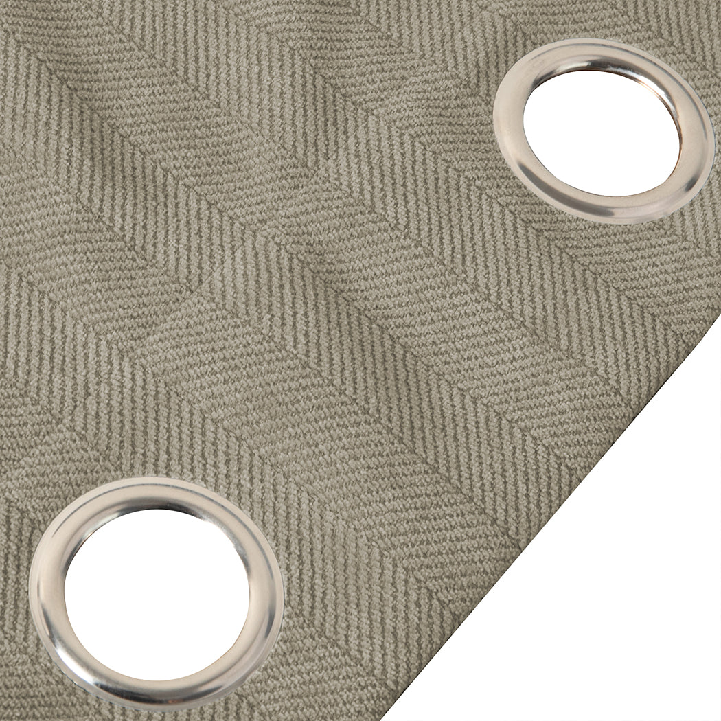 Set of 2 180x250 Blockout Curtains Chenille - Coffee