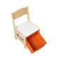 Phyllys 3-Piece Kids Table & Chairs Set Storage Box Toys Play Desk Wooden Study - White & Wood
