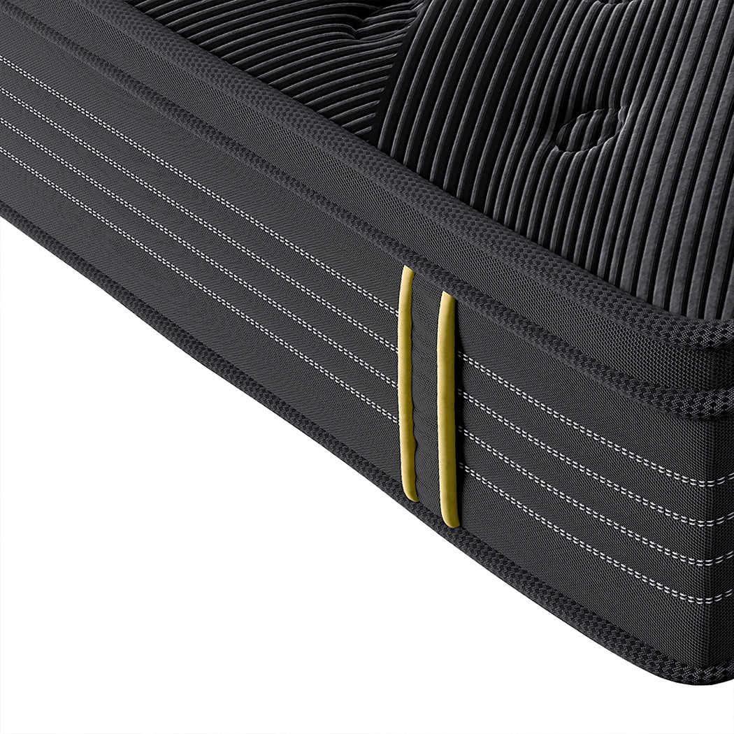 Nicola 35cm Spring Mattress Bamboo Euro Top Bed Pocket HD Egg Foam - King