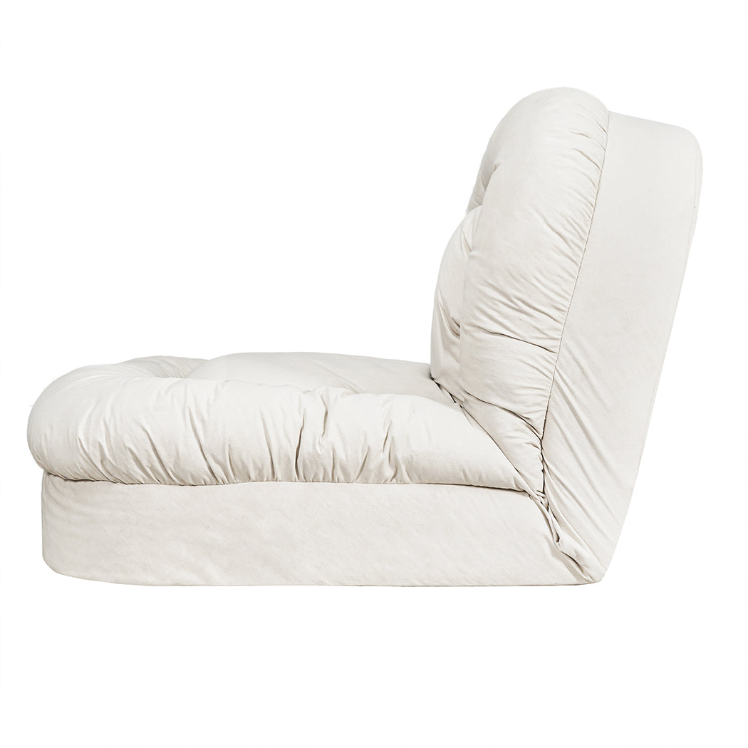 Mirabel Convertible Lounge Floor Sofa Bed - White