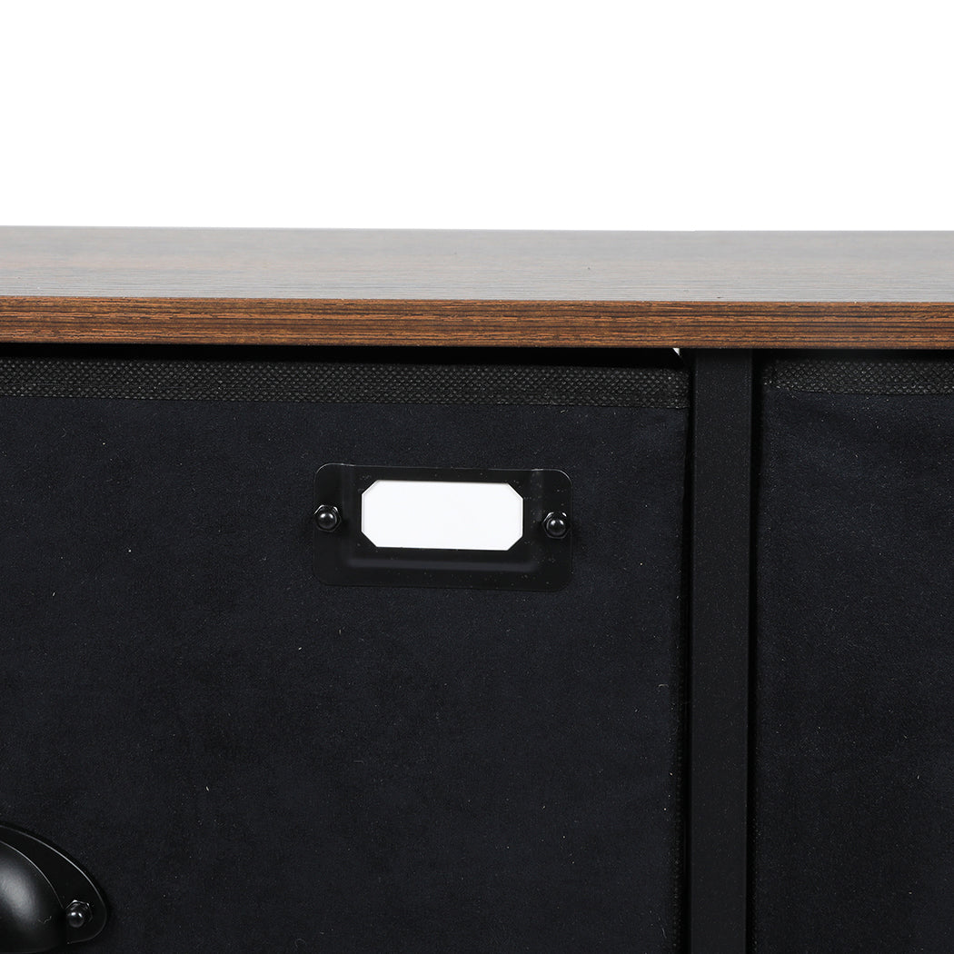 Chest of 5 Drawers Storage Cabinet - Black