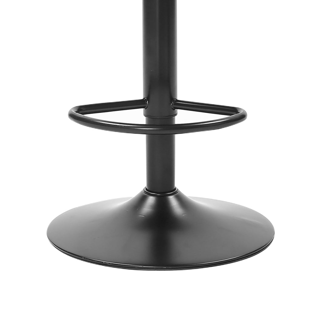 Set of 2 Tours Bar Stools Stool Kitchen Chairs Swivel PU Barstools Industrial Vintage - Grey