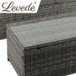 Trish 4-Seater Patio Furniture Garden Chair Table Lounge 5-Piece Outdoor Sofa - Mixed Grey