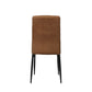 Rosalind Set of 2 Dining Chairs Leathaire - Brown