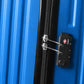 28" Luggage Suitcase Code Lock Hard Shell Travel Carry Bag Trolley - Blue