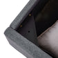 Tanna Bed Frame Gas Lift Base Storage Wooden Platform Linen Cotton - Charcoal Queen