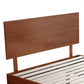 Naomi Rubberwood Bed Frame - Walnut Double