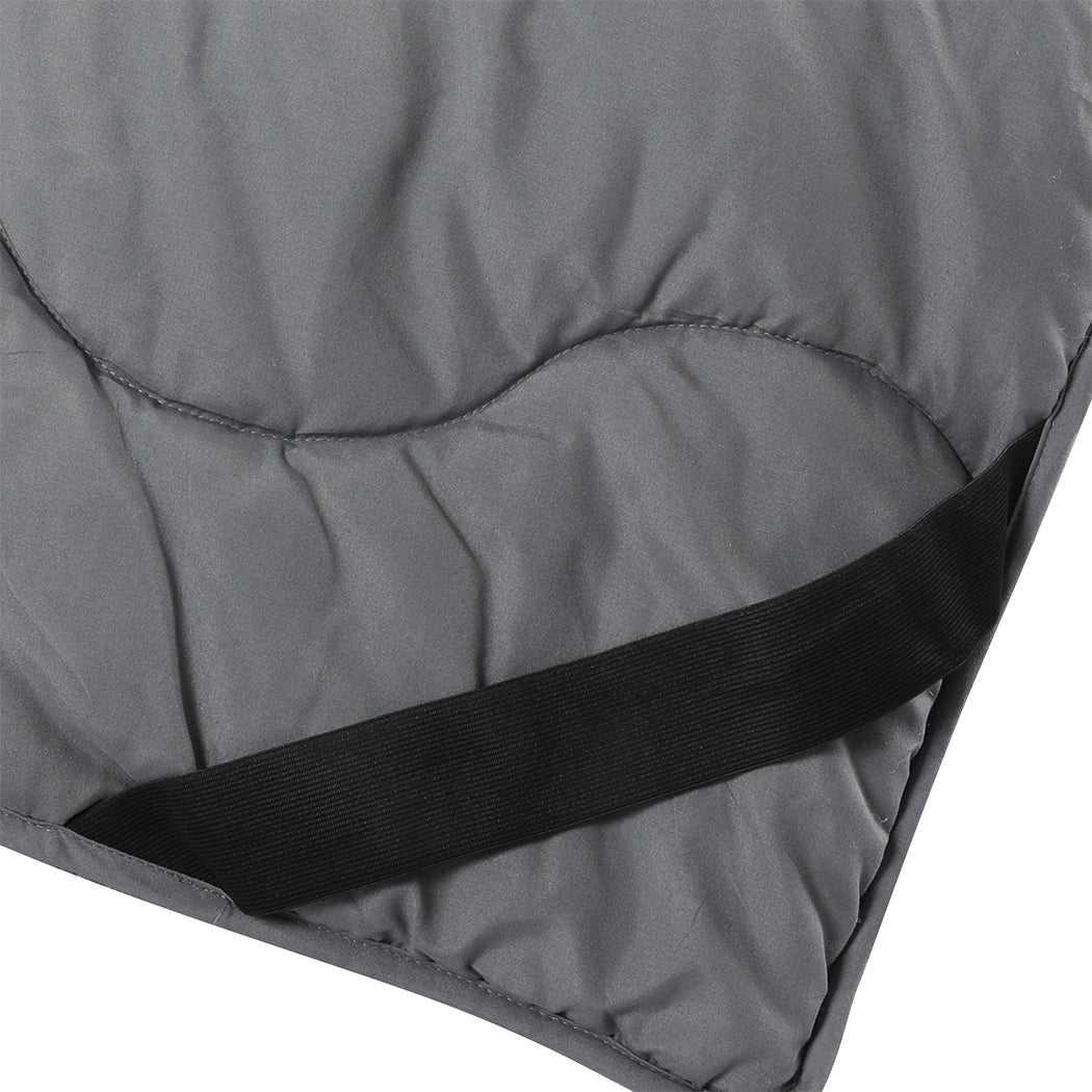 DOUBLE Pillowtop Mattress Topper Protector - Charcoal