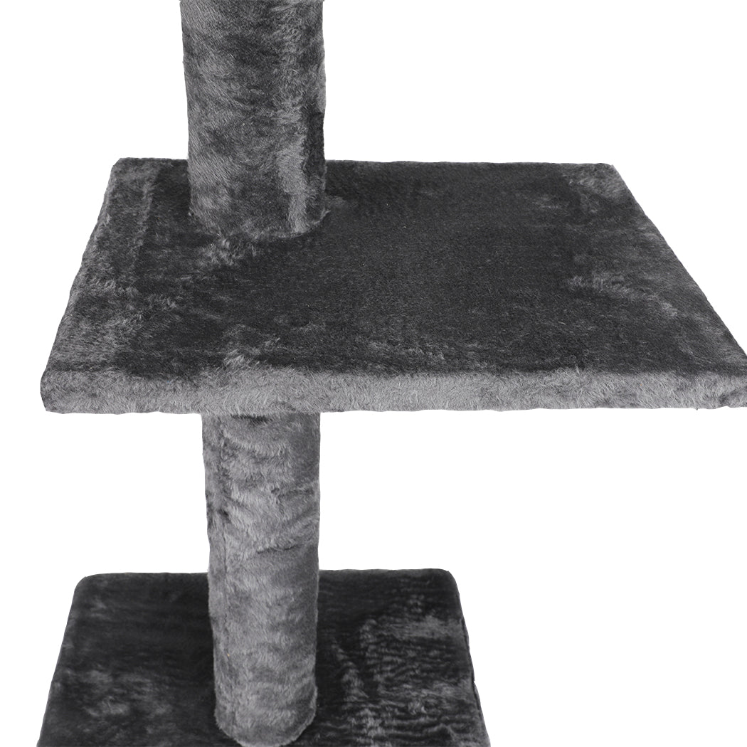 Cat Scratching Post Tree Condo Furniture Scratch Adjustable Height 248-288 - Grey