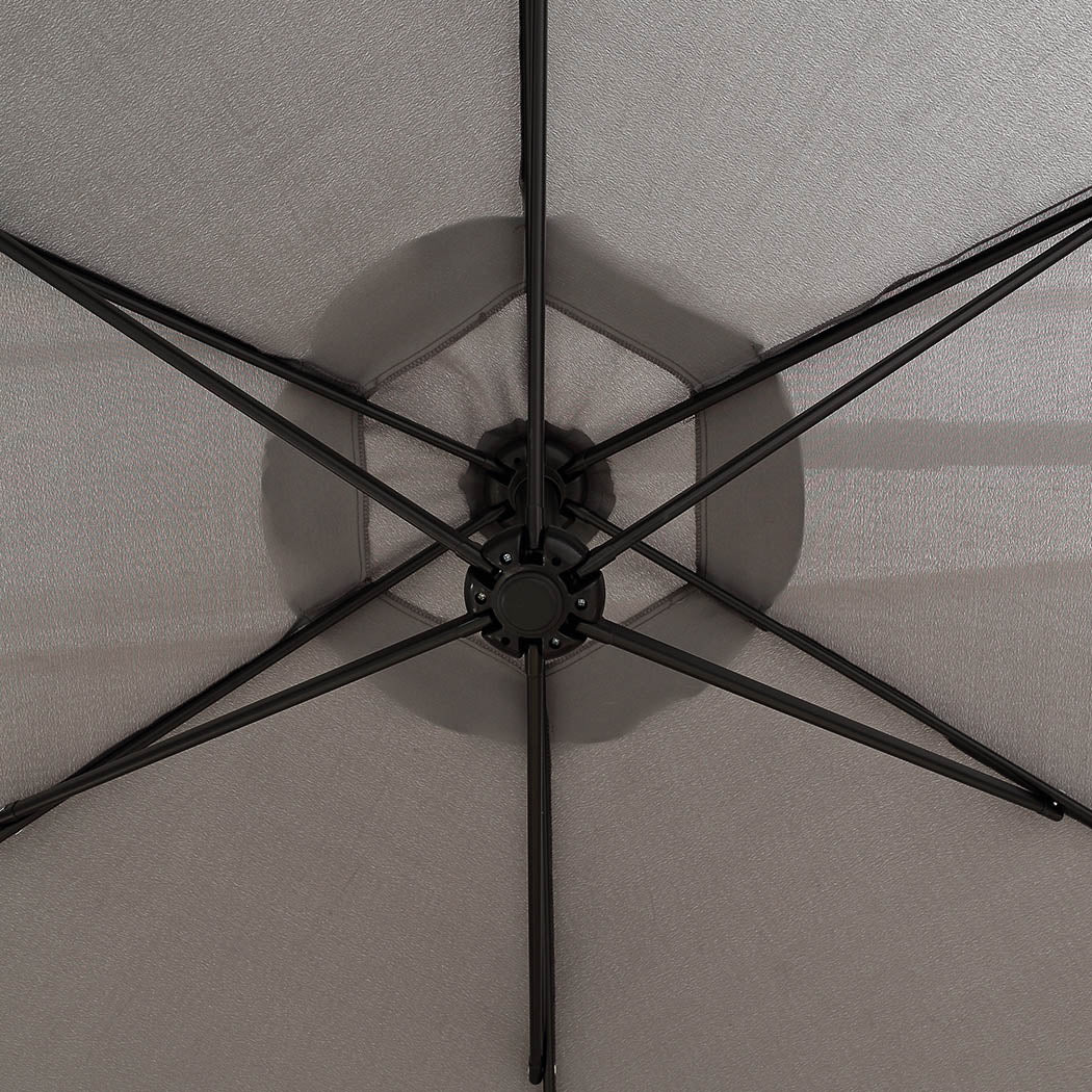 Mountview 3M Cantilever Umbrella Outdoor Grey With Base