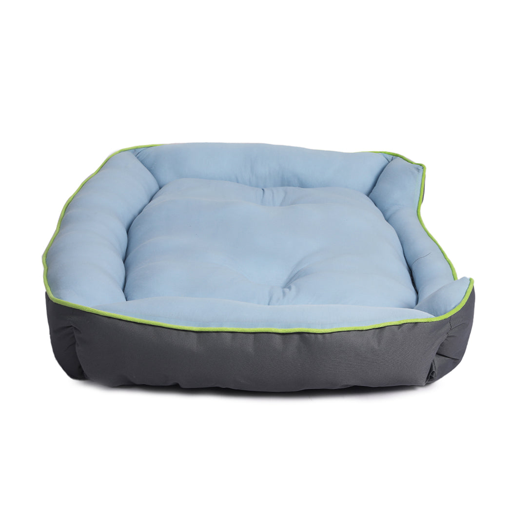LARGE Dog Beds Pet Cooling Sofa Mat Bolster - Grey