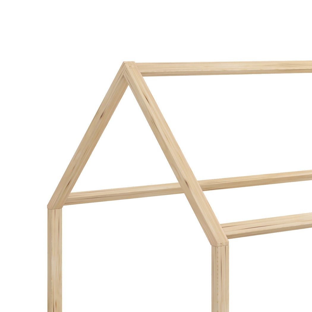 Sasha Bed Frame Wooden Timber House Frame Wood Base Platform Natural - Single