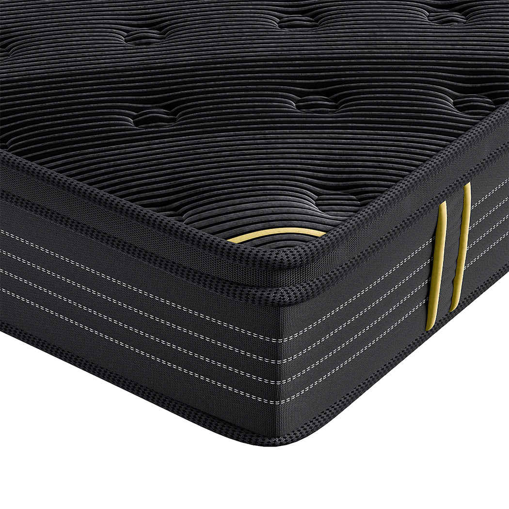Nicola 35cm Spring Mattress Bamboo Euro Top Bed Pocket HD Egg Foam - King