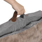XLarge Dog Beds Calming Warm Soft Plush Comfy - Khaki