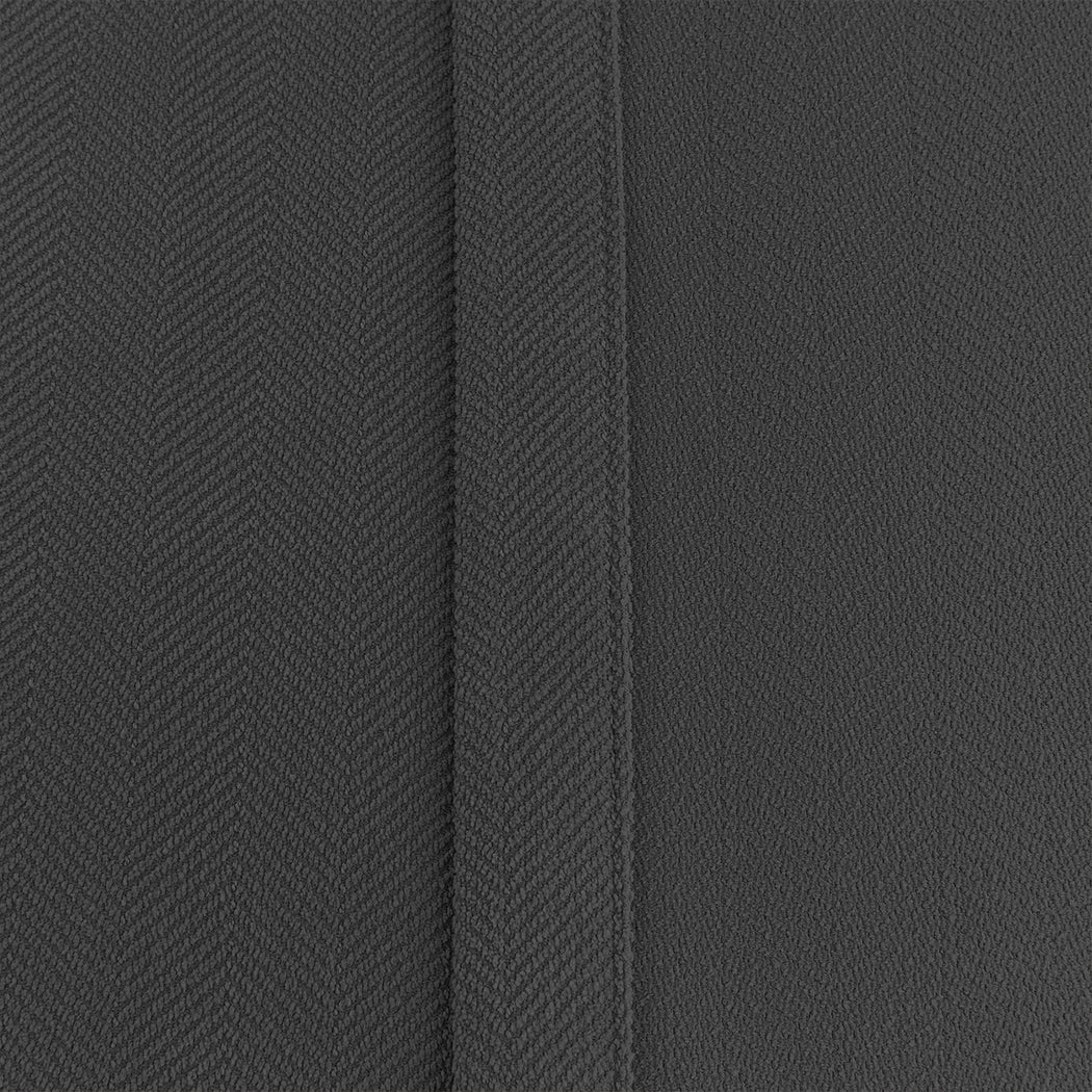 Set of 2 132x250 Blockout Curtains Chenille - Dark Grey
