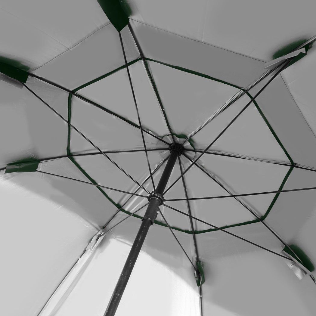 Mountview Beach Umbrella Outdoor Umbrellas Green 2.33M