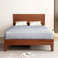 Naomi Rubberwood Bed Frame - Walnut Double