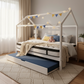 Topaz Bed & Mattress Package with 31cm Mattress with Trundle Bed - White Single